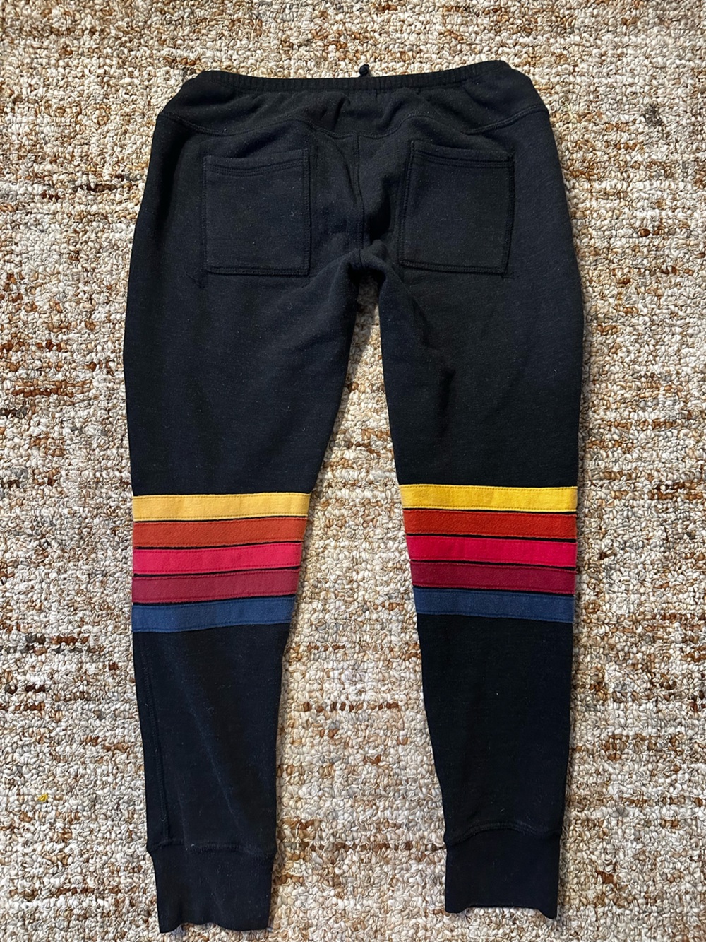 Rare Aviator Nation Black & Charcoal Colorblock Joggers Set - Picture 9 of 11